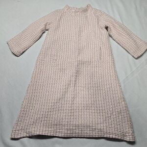 The Oaks Apparel Co. Boutique Kate Pink Tweed Dress Long Sleeve 50's Style
